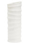 Mira Small Ivory Finish Rippled Vase