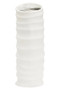Mira Small Ivory Finish Rippled Vase