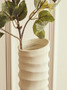 Mira Small Ivory Finish Rippled Vase
