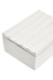 Mira Small Ivory Finish Rippled Box