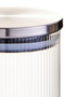 Freska Ribbed Round Glass Jar with Silver Lid 1000ml