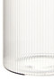 Freska Ribbed Round Glass Jar with Silver Lid 1000ml