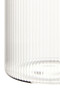 Freska Ribbed Round Glass Jar with Black Lid 1000ml