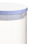 Freska Ribbed Round Glass Jar with White Lid 1000ml