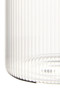Freska Ribbed Round Glass Jar with Black Lid 700ml
