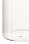 Freska Ribbed Round Glass Jar with White Lid 700ml