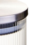 Freska Ribbed Round Glass Jar with Silver Lid 500ml
