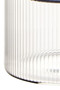 Freska Ribbed Round Glass Jar with Black Lid 500ml