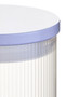 Freska Ribbed Round Glass Jar with White Lid 500ml