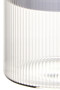 Freska Ribbed Round Glass Jar with White Lid 500ml