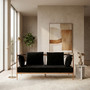 Novo Black Velvet and Rose Gold  2 Seater Sofa