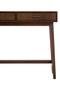 Heritage Two Drawer Walnut Finish Wood Console Table