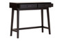 Heritage Two Drawer Black Wood Finish Console Table