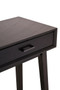 Heritage Two Drawer Black Wood Finish Console Table