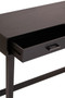 Heritage Two Drawer Black Wood Finish Console Table