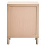 Heritage Reed Detail Taupe Finish Three Drawer Chest
