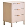 Heritage Reed Detail Taupe Finish Three Drawer Chest
