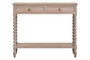Heritage Two Drawer Bobble Detail Grey Wooden Console Table
