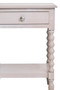 Heritage One Drawer Bobble Detail Grey Wood Side Table