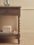 Heritage One Drawer Bobble Detail Grey Wood Side Table