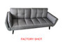 Valerie 3 Seat Dark Grey Sofa Bed