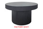 Trento Black Metal Round Ridge Detail Coffee Table