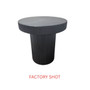 Trento Black Metal Round Ridge Detail Side Table