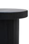 Trento Black Metal Round Ridge Detail Side Table