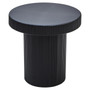 Trento Black Metal Round Ridge Detail Side Table