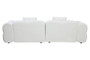 Anglet Cream Textured Fabric Large 3 Seater Sofa