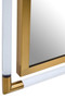 Cardona Wall Mirror with Clear and Matt Gold Frame