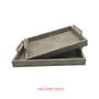 Cardona Set of Two Grey Shagreen Effect Trays
