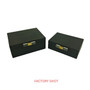 Cardona Set of Two Black Shagreen Effect Trinket Boxes