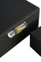 Cardona Set of Two Black Shagreen Effect Trinket Boxes