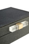 Cardona Set of Two Black Shagreen Effect Trinket Boxes