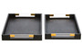 Cardona Set Of Two Black Shagreen Effect Trays