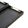 Cardona Set Of Two Black Shagreen Effect Trays