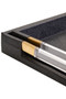 Cardona Set Of Two Black Shagreen Effect Trays
