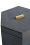 Cardona Set Of Two Hexagonal Blue Shagreen Effect Trinket Boxes