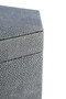 Cardona Set Of Two Hexagonal Blue Shagreen Effect Trinket Boxes