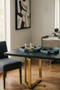 Cardona Set Of Two Hexagonal Blue Shagreen Effect Trays