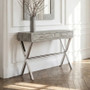 Cardona Two Drawer Grey Shagreen Effect Console Table