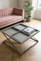 Cardona Grey Shagreen Effect Tray Coffee Table