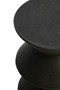 Cardona Black Shagreen Effect Side Table
