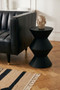 Cardona Black Shagreen Effect Side Table