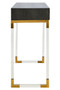 Cardona Black Shagreen Effect 2 Drawer Console Table