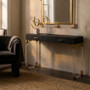 Cardona Black Shagreen Effect 2 Drawer Console Table