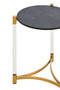 Cardona Set Of Two Black Shagreen Effect Side Tables