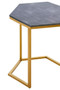 Cardona Nest of Three Hexagonal Blue Shagreen Effect Tables