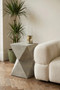 Cardona Grey Shagreen Effect Side Table